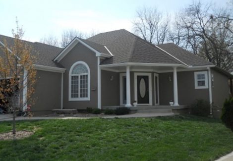White Trim Accents a Beautiful Entryway