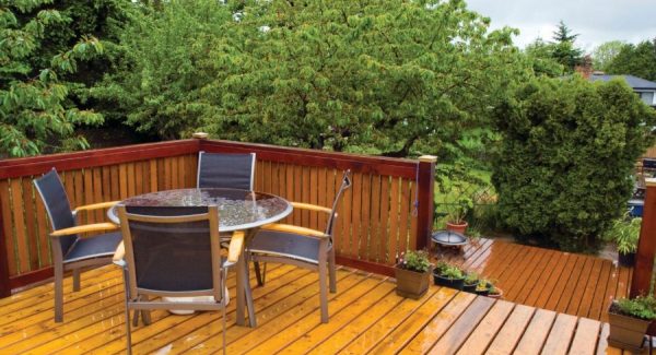 deck staining in medicine hat
