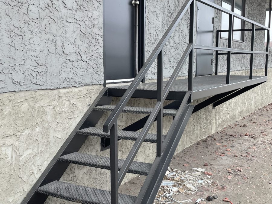 black painted metal exterior steps Preview Image 3