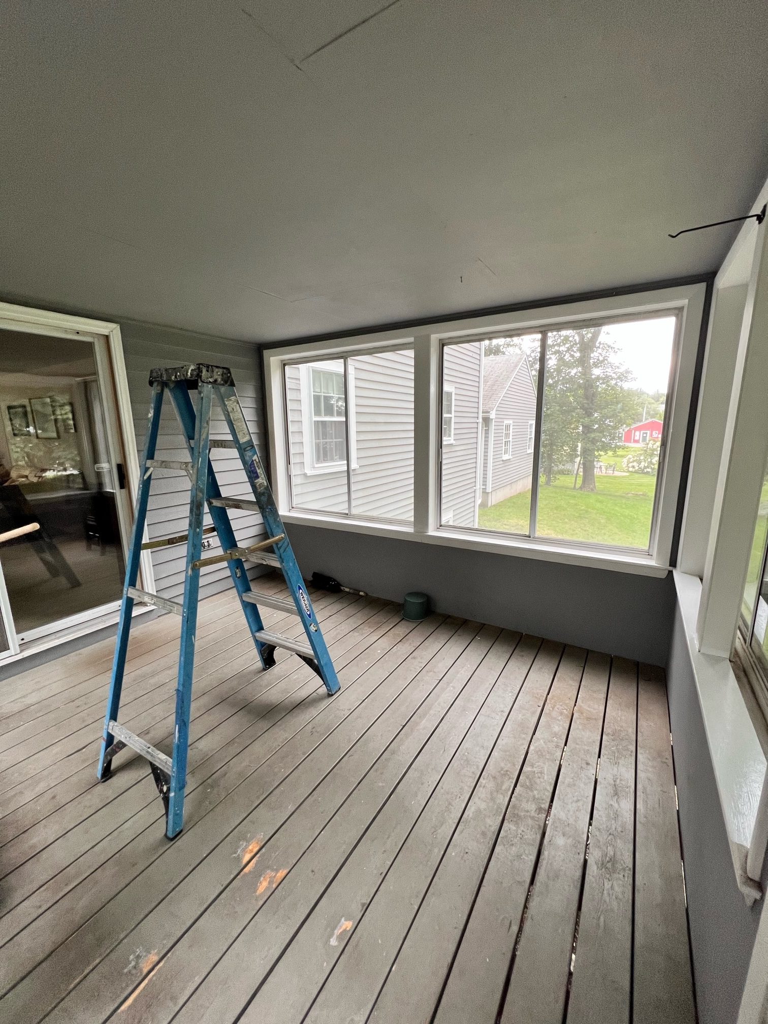 Porch Painting & Staining in Lexington, MA Before