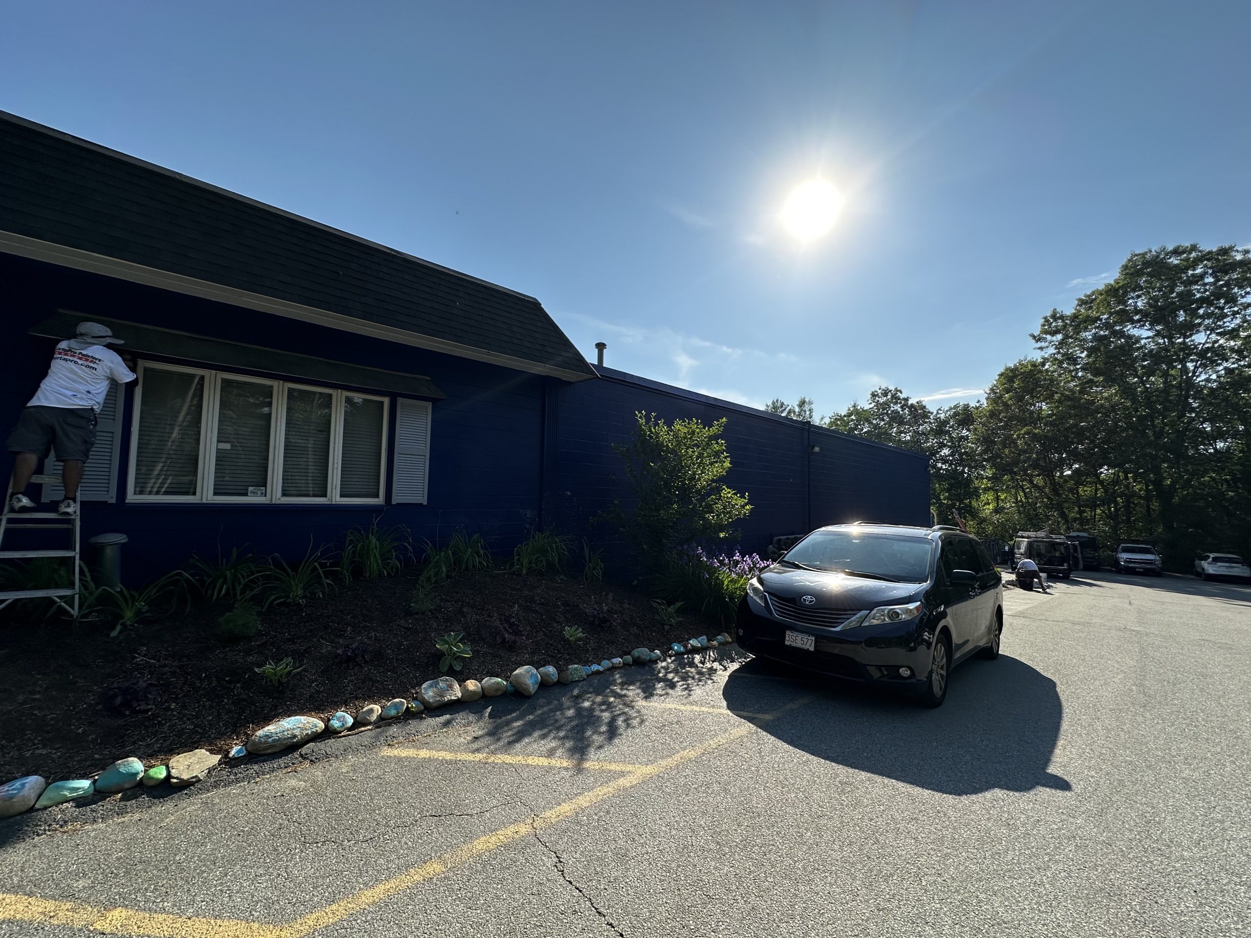 blue commercial building in westford, ma