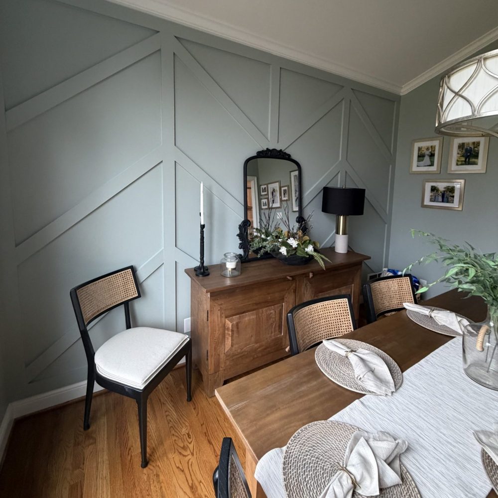 dining room after light carpentry and painting