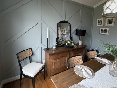 dining room after light carpentry and painting