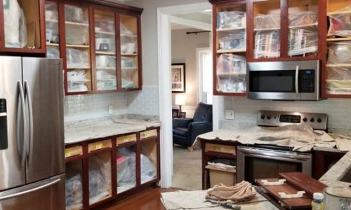 Kitchen Cabinet Painting Before