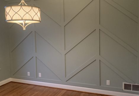 dining room after light carpentry and painting