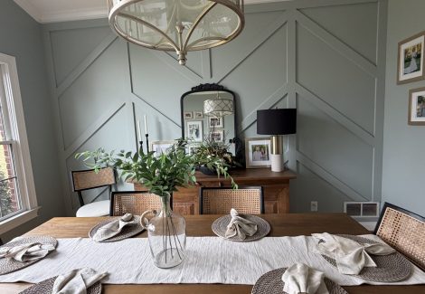 dining room after light carpentry and painting