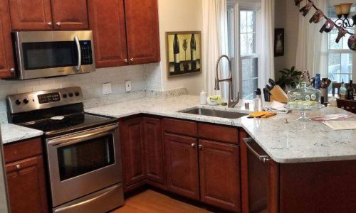 Kitchen Cabinet Painting Before