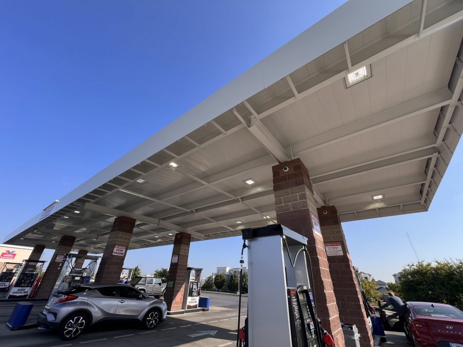 costco gas pump canopy after painting Preview Image 3