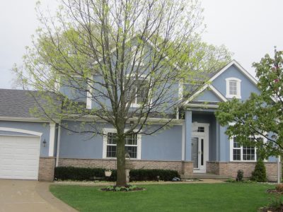 Residential exterior gray painting in Lake Villa, IL
