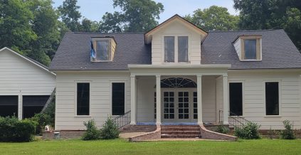 Wide White Home Painting Project