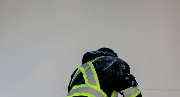 Experienced Worker applying Epoxy