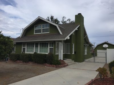 Green painted home in long beach ca