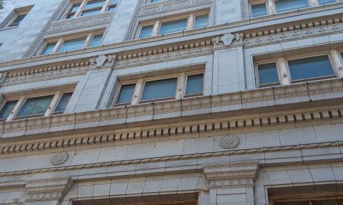 Front of Building Before Painting