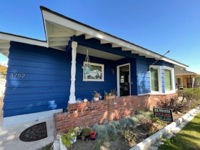 Exterior of house painted in Lakewood, California.