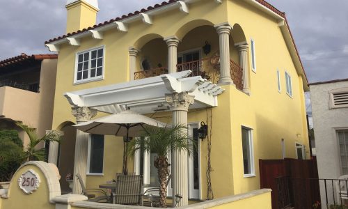 Yellow & White Stucco Exterior