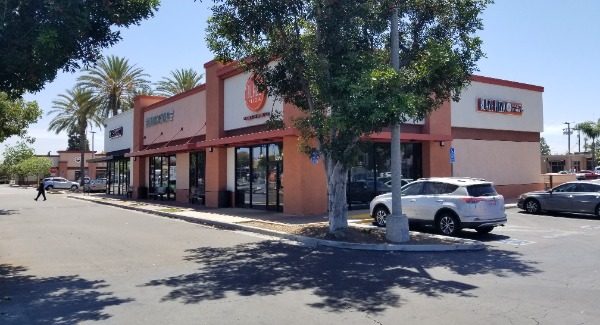 repainted shopping center exterior