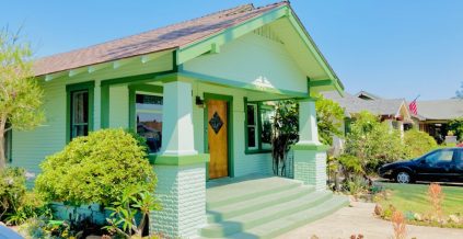 Light and Dark Green Bungalow