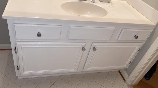 bathroom cabinet painted Sterling VA