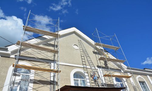 Damaged stucco repair