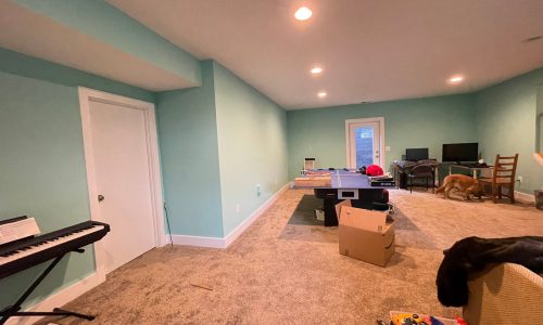 Game Room Repainted Pastel Blue