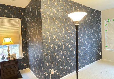 Wallpaper Installation in Bedroom