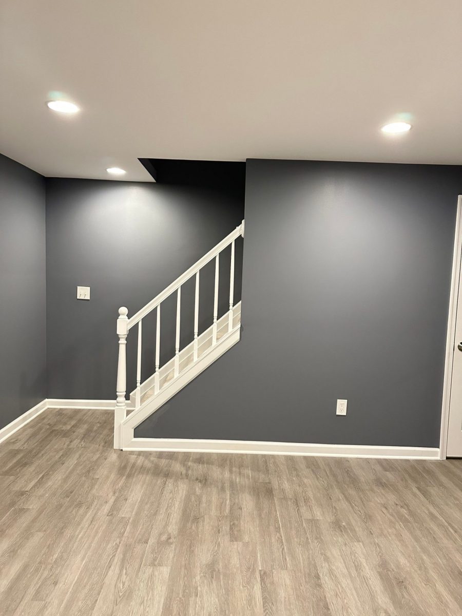 Dark Gray Walls Contrasted with White Trim Preview Image 2