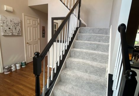 Stairway with Black Railing