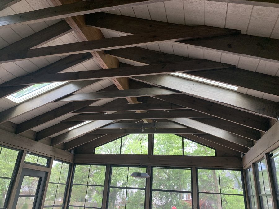 Refinished interior of sun room