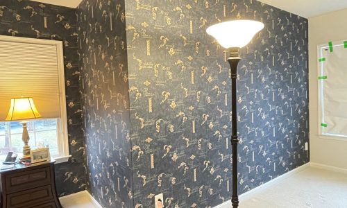 Wallpaper Installation in Bedroom