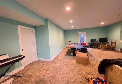 Game Room Repainted Pastel Blue