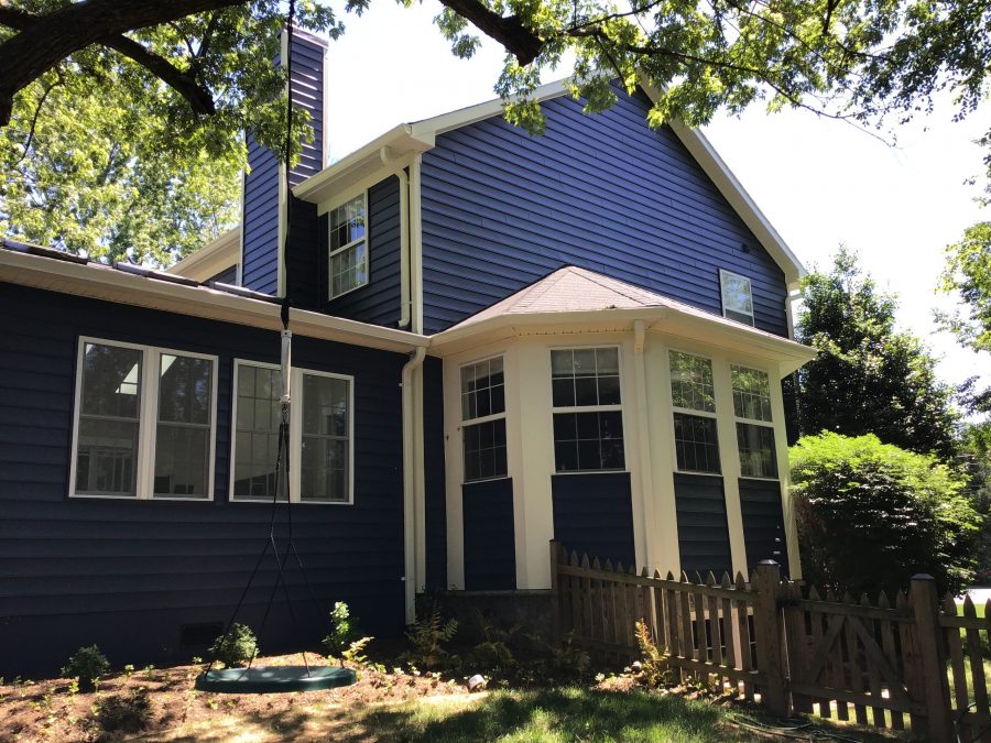 Blue siding with white trim Preview Image 3