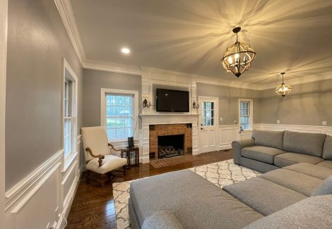 Interior Painting Project with Gray Paint