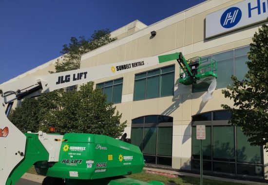 Walls in process of being painted