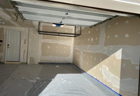 before painting garage