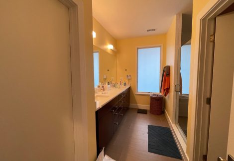 Yellow Painted Bathroom