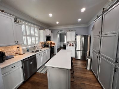kitchen cabinets after painting