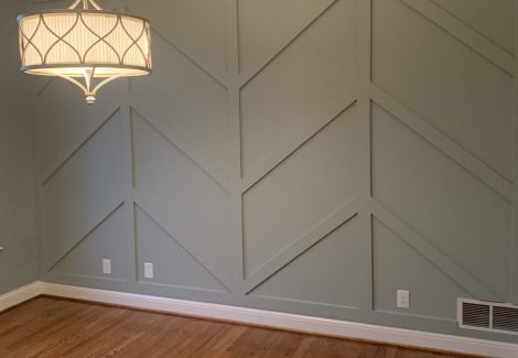 dining room after light carpentry and painting