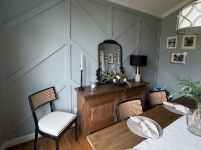 dining room after light carpentry and painting