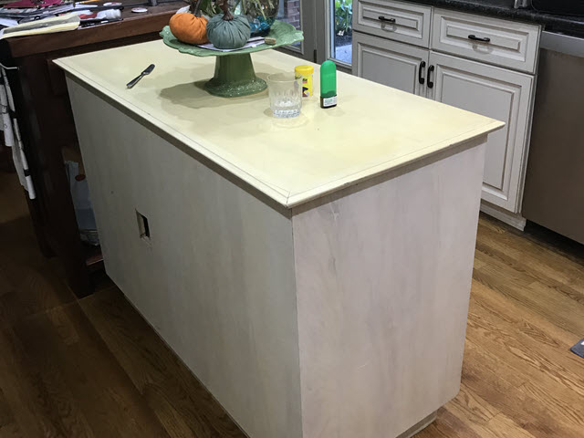 cabinet and island repainted in clifton - before