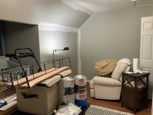 photo of room after being painted
