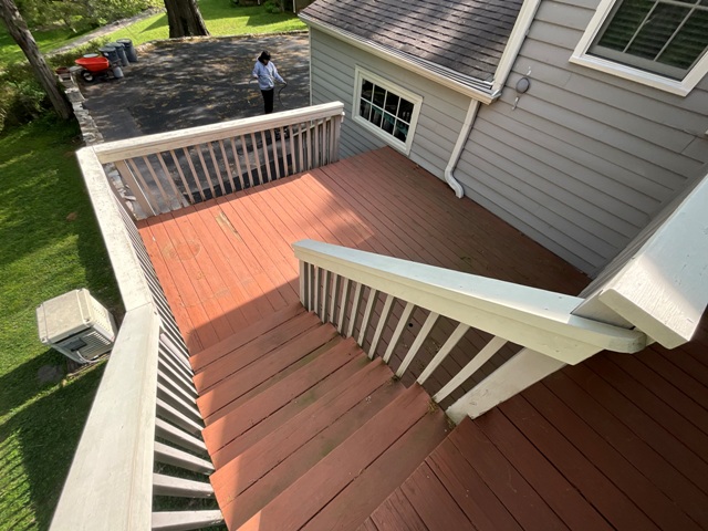 photo of wooden deck to be repainted