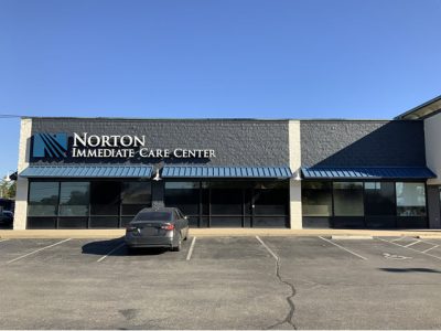 photo of repainted exterior of the norton immediate care center in middletown kentucky
