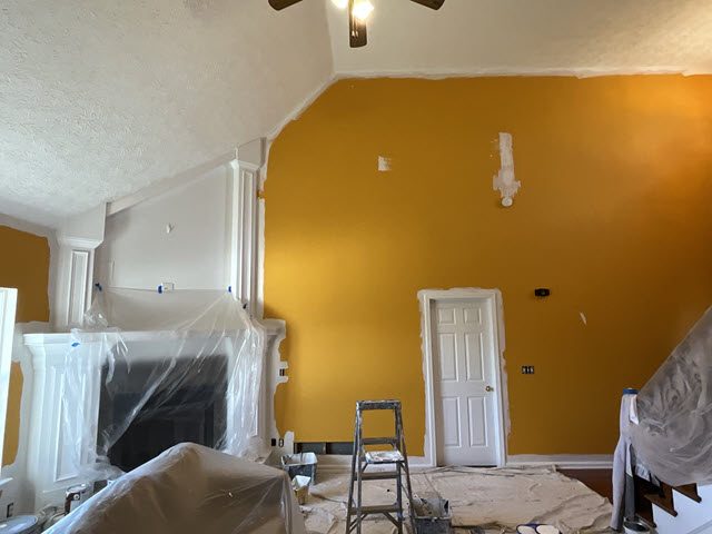 photo of yellow interior before being repainted Preview Image 1