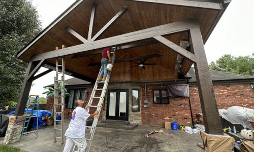 Exterior Front Support Beams - Progress Picture