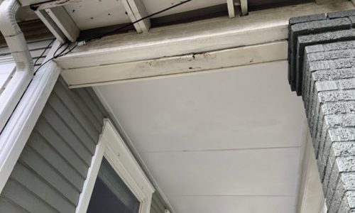 Porch Soffit and Fascia Boards - Before
