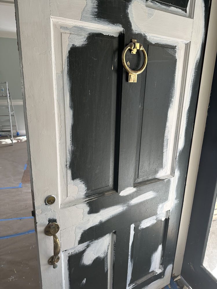 in progress photo of repainted front door Preview Image 11