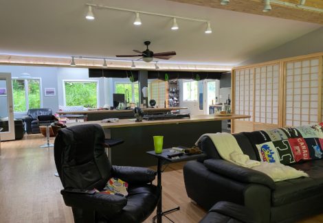 interior painting project in indian hills, kentucky - after picture of the living room from opposite end