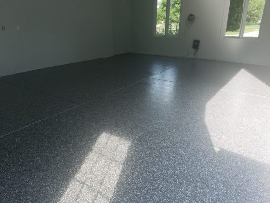 garage floor with epoxy coating in madison wi