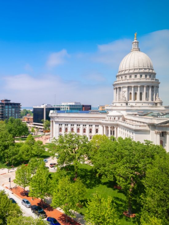 Downtown Madison on a beautiful day.