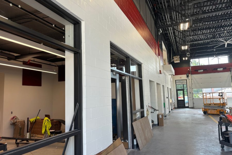 Cudahy Fire Station walls with red stripes Preview Image 1
